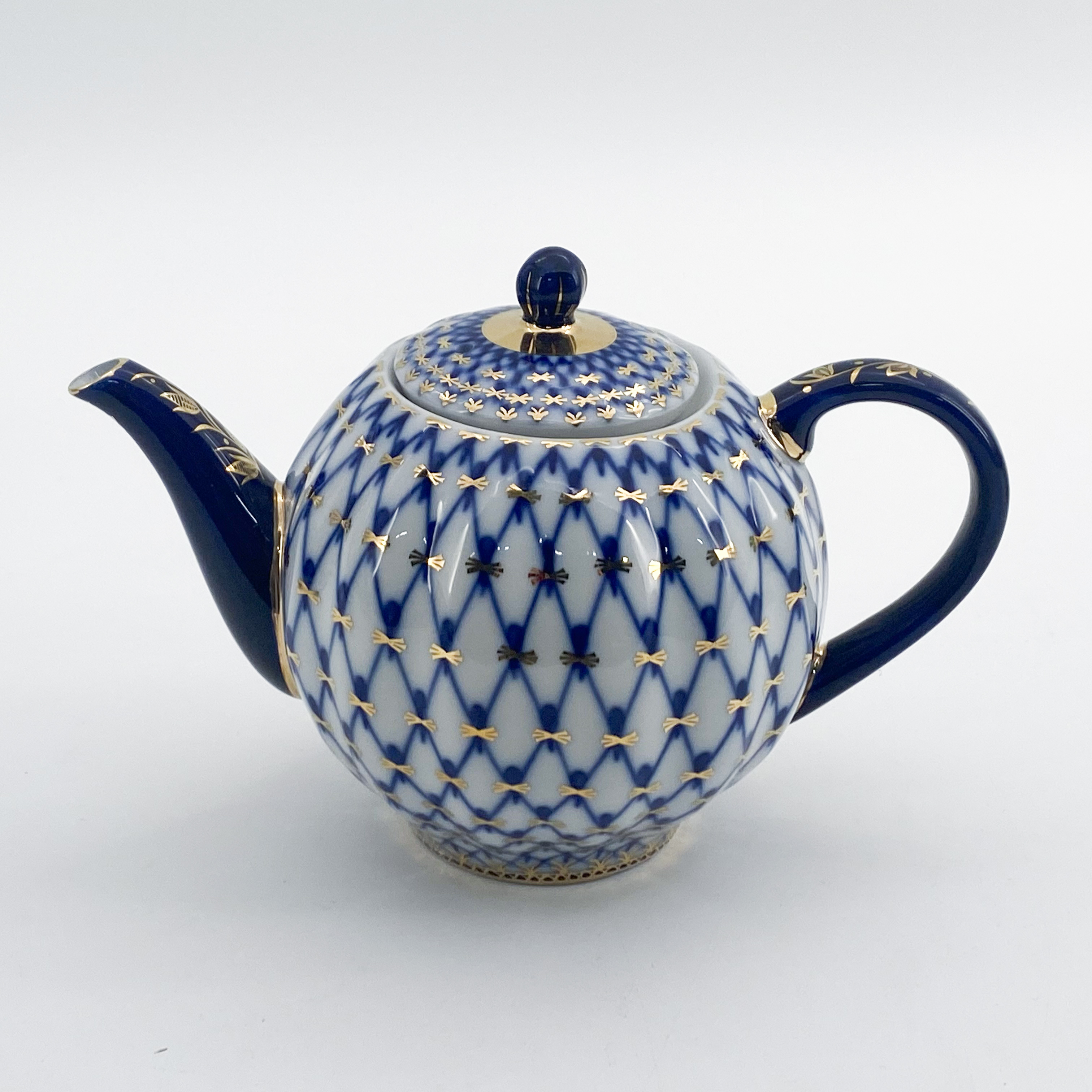 튤립 코발트넷 작은 티팟 600mL 로모노소프 임페리얼포슬린 예쁜그릇