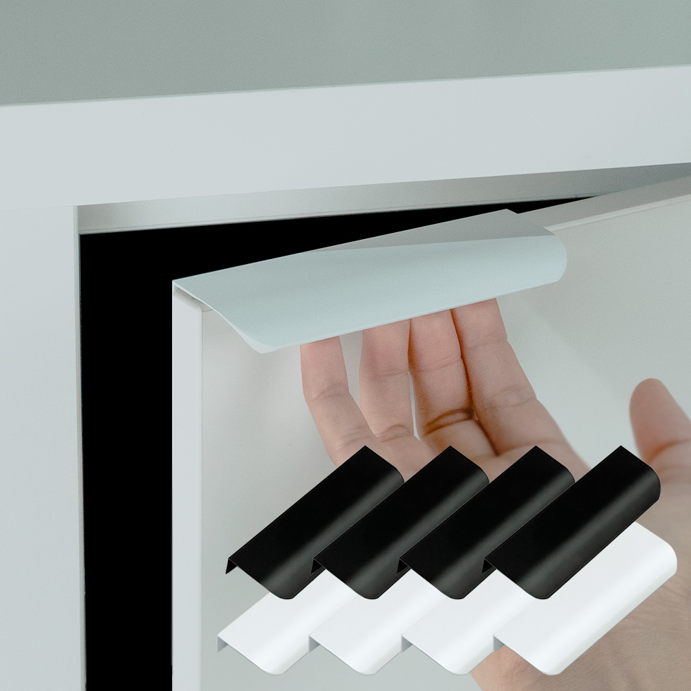 [4개입]히든 가구손잡이 서랍 붙박이장 신발장 싱크대손잡이 서랍장 옷장 장롱 도어 무타공