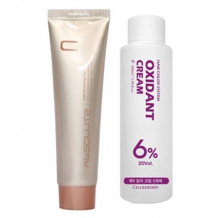 에비뉴쉬에뜨 앱솔루트 컬러링 크림 염색제 120g + 산화제 100ml 레드와인 1세트 one option : 아인즈즈