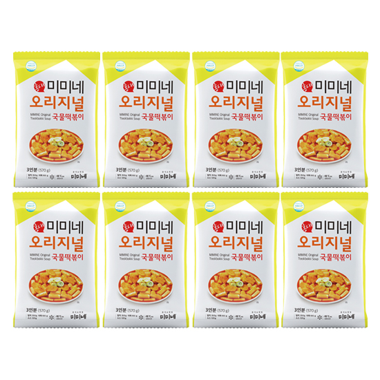 미미네 오리지널 국물떡볶이 X 기본맛, 570g, 8개