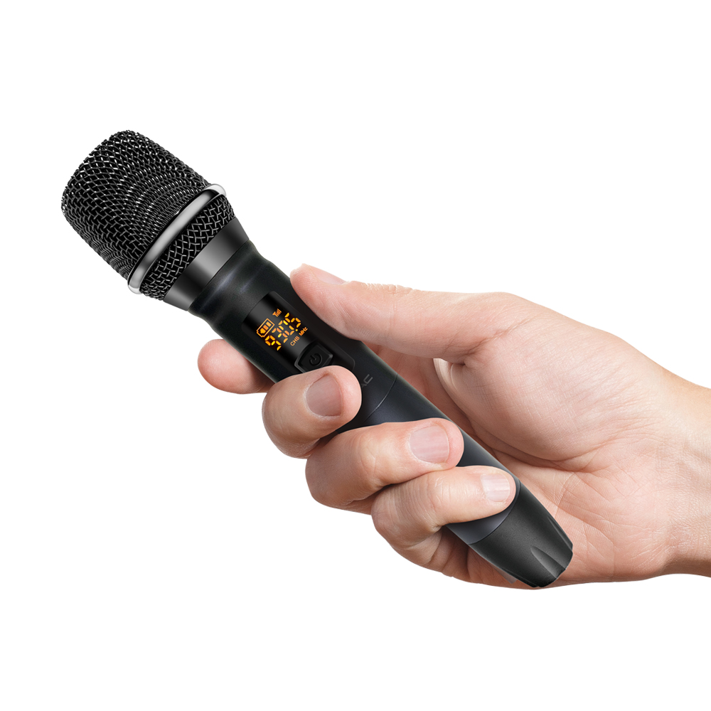 캐맥 듀얼 무선마이크 CMK-215 앰프용 버스킹용 소규모 행사 편리한 2개의 무선마이크 - 상세 이미지 2