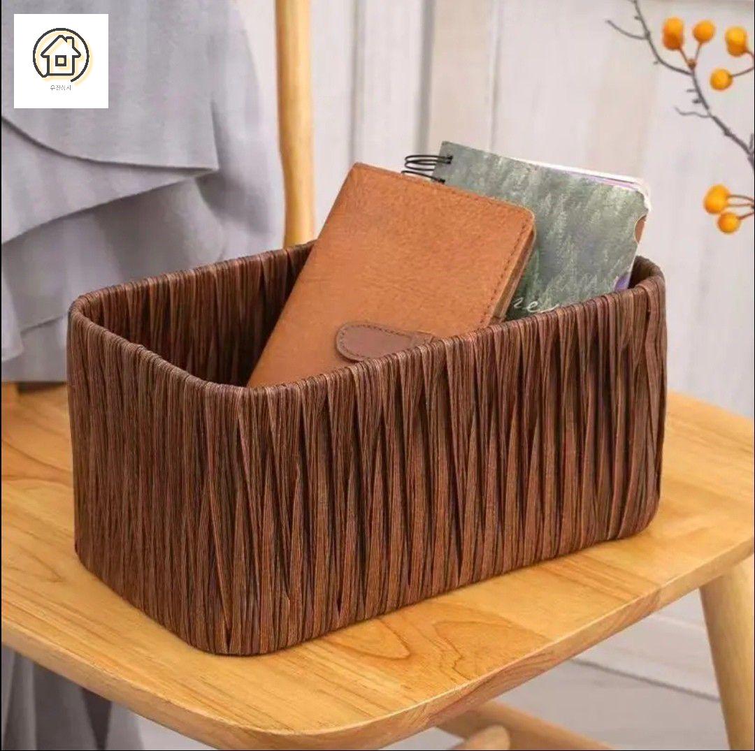 라탄 과일 인테리어 다용도 정리함 수납 바구니 보관함 - 상품 이미지