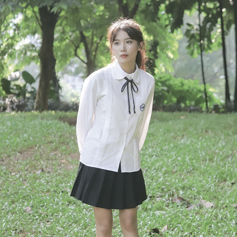 대만 교복 코스프레 의상 졸업사진 컨셉 코스튬 상견니 남학생 반팔+검은색 넥타이 XS - 상세 이미지 3