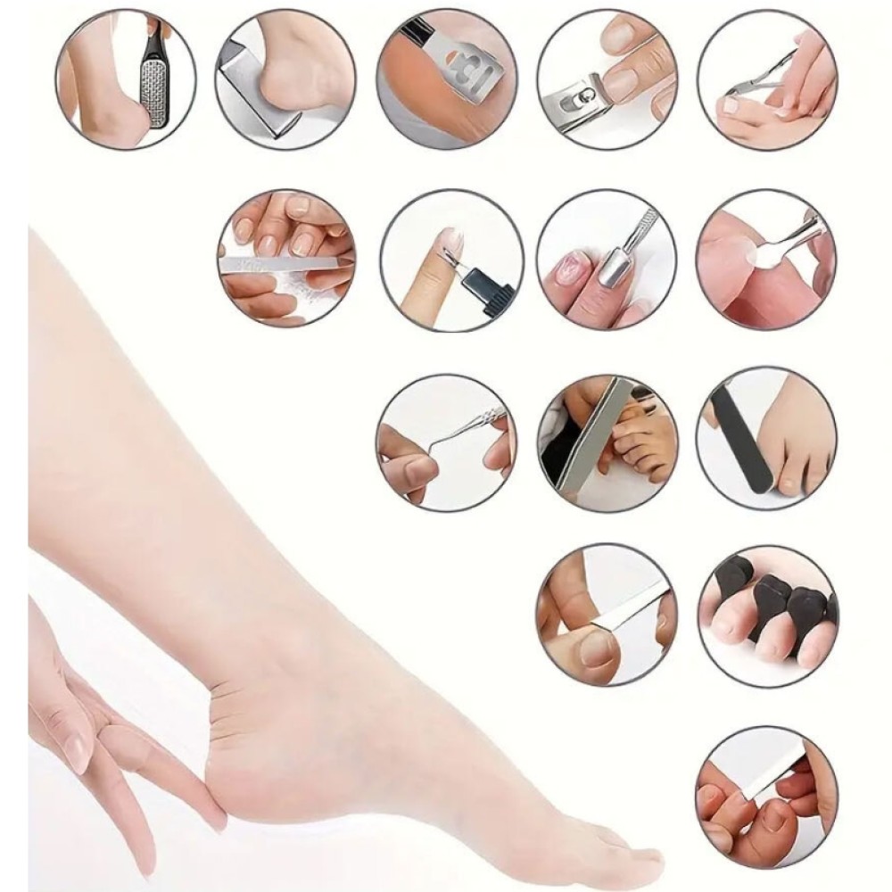 멜럽 36종 발관리 세트 뒷꿈치 발각질 굳은살 제거 도움 도구 모음 발톱 풋케어 - 상품 이미지