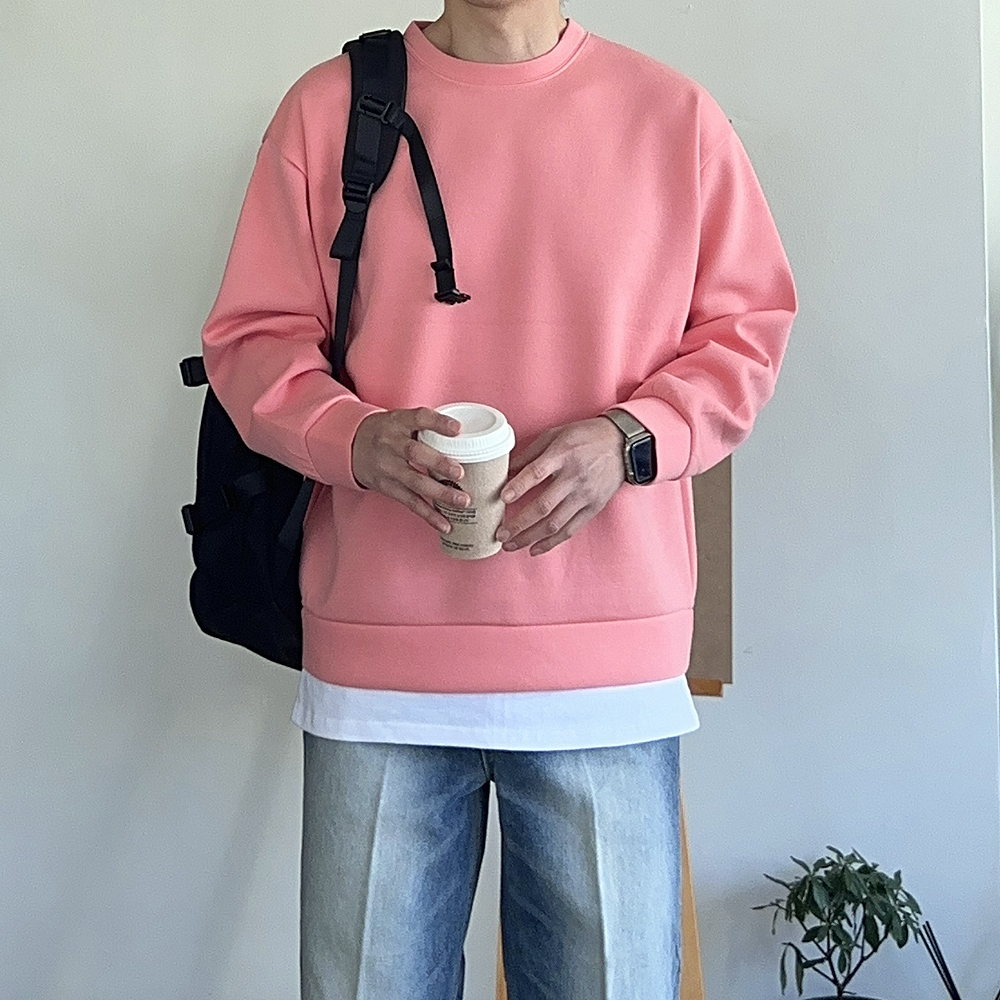 남자맨투맨 구김없는 네오프렌 커플맨투맨 남자긴팔티