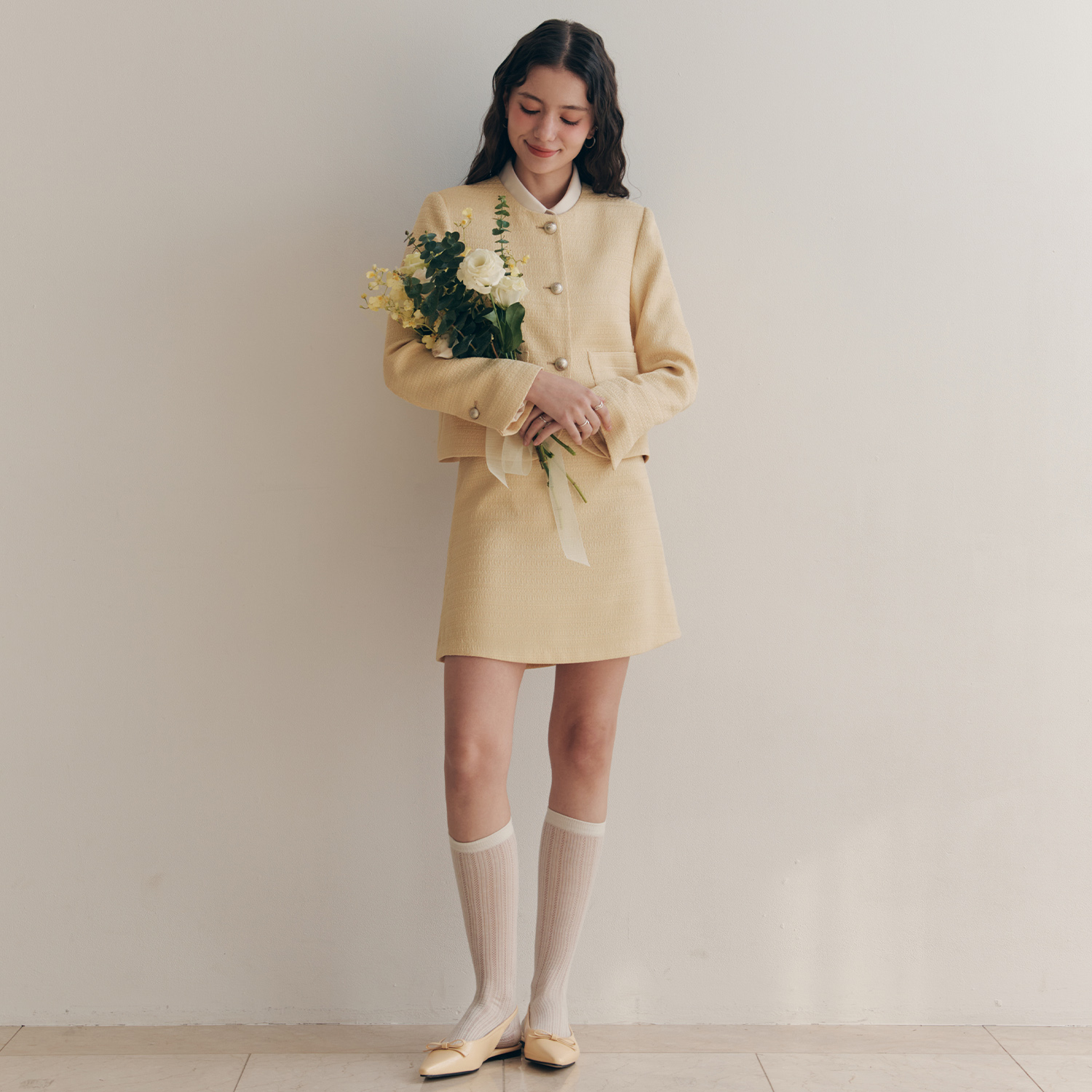 [제로스트릿][2컬러] 크리미 트위드 스커트 CREAMY TWEED SKIRT - 상세 이미지 2