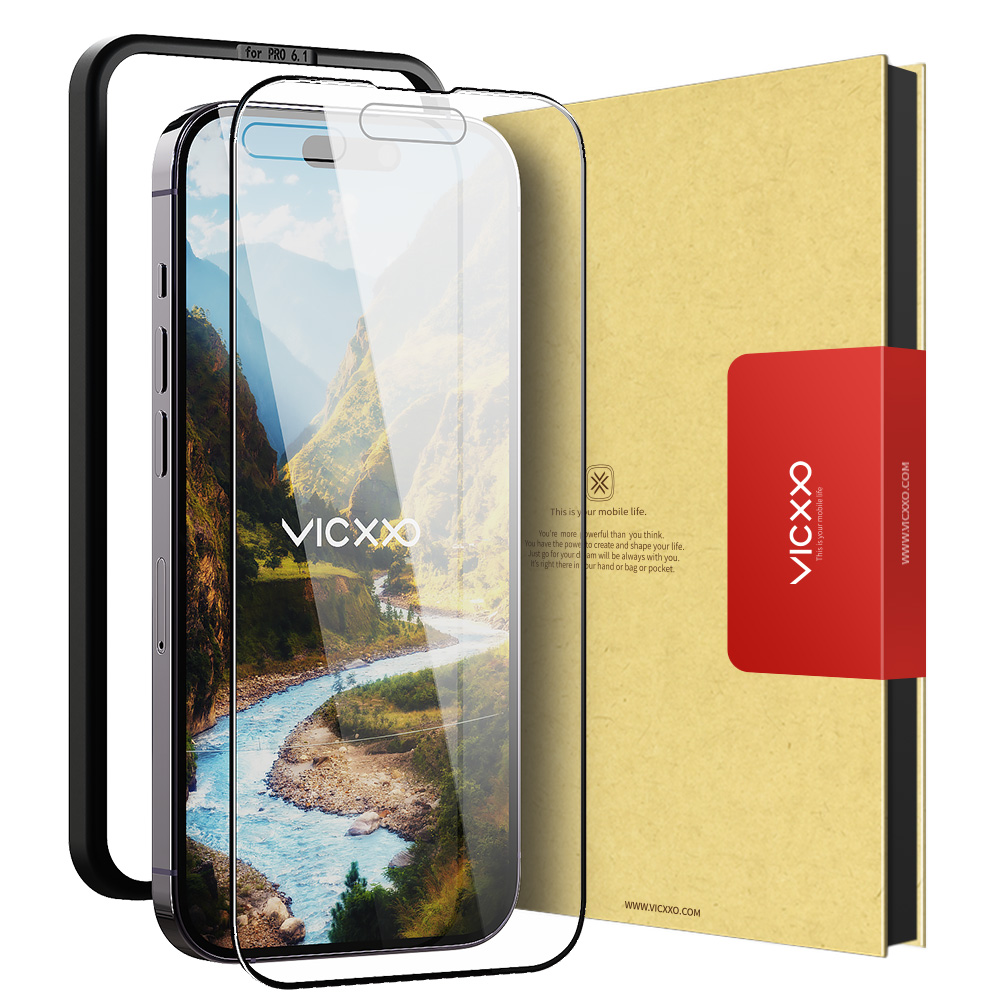 빅쏘 4D 풀커버 강화유리 필름 아이폰14 프로, 1매입