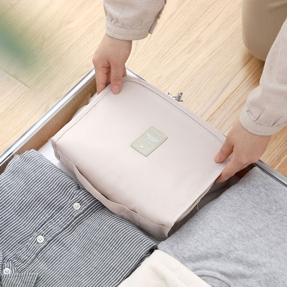 여행용 세면도구 파우치 행잉 워시백 샤워 캐리어 정리 수납 약가방 남자 목욕 걸이형 이미지 2