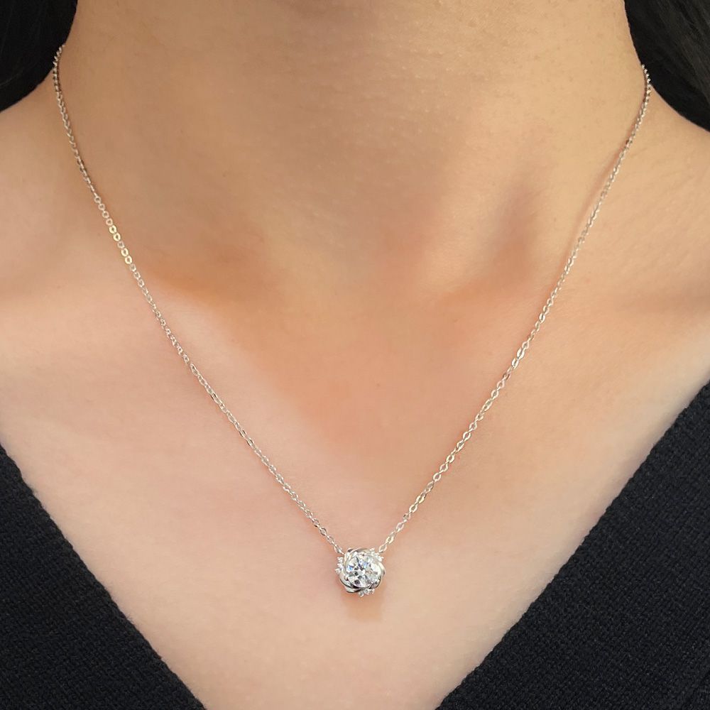 3부 5부 다이아 목걸이 천연 우신 GIA 프러포즈 원더 결혼 기념일 선물 와이프 아내 - 상세 이미지 2