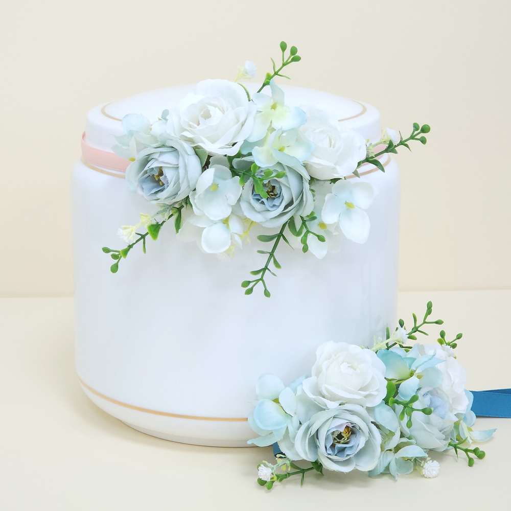 주앤지 납골당 꾸미기 납골장식 유골함리스 유골함화관 봉안당 장식 고급조화 - 미니장미꽃 - 상세 이미지 3