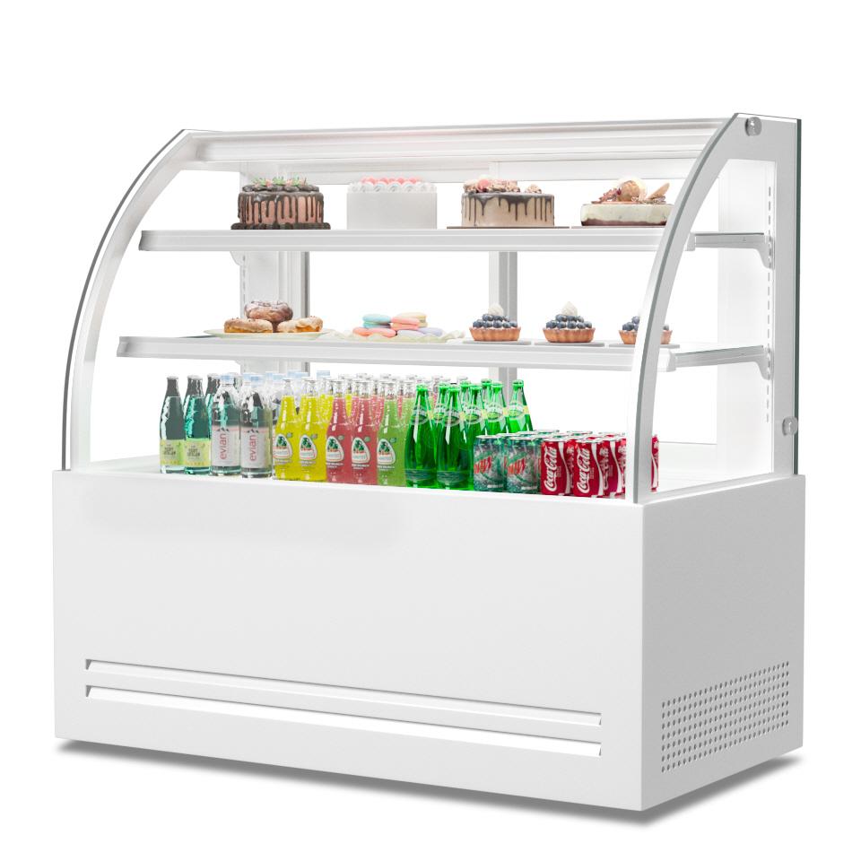 제과쇼케이스 3단 라운드형 샌드위치 디저트 케익쇼케이스 900 뒷문형