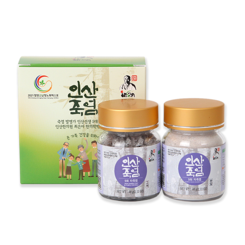 인산죽염 9회 자죽염 60g 2개세트 - 메인 이미지