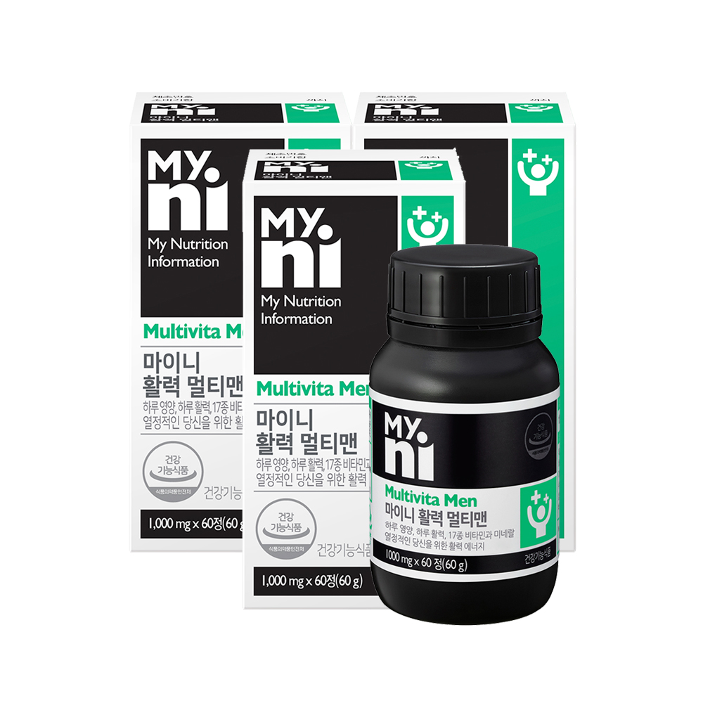 일동제약 마이니 활력멀티맨 60정 3개 - 상품 이미지