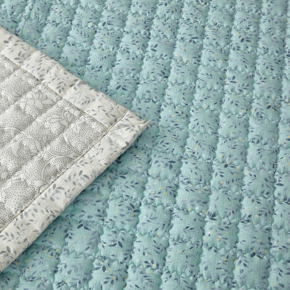 거실면패드 면카페트 국산 누빔 대형 바닥 매트 꽃무늬 카펫트 몽슈슈 블루 SS