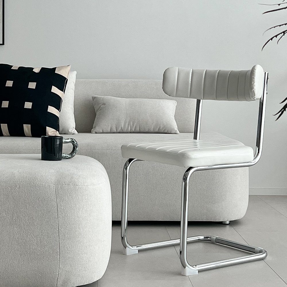 16피스 PSC 카페 업소용 미드센츄리 세스카 식탁 의자 퀼팅 철제 라운지 커피숍