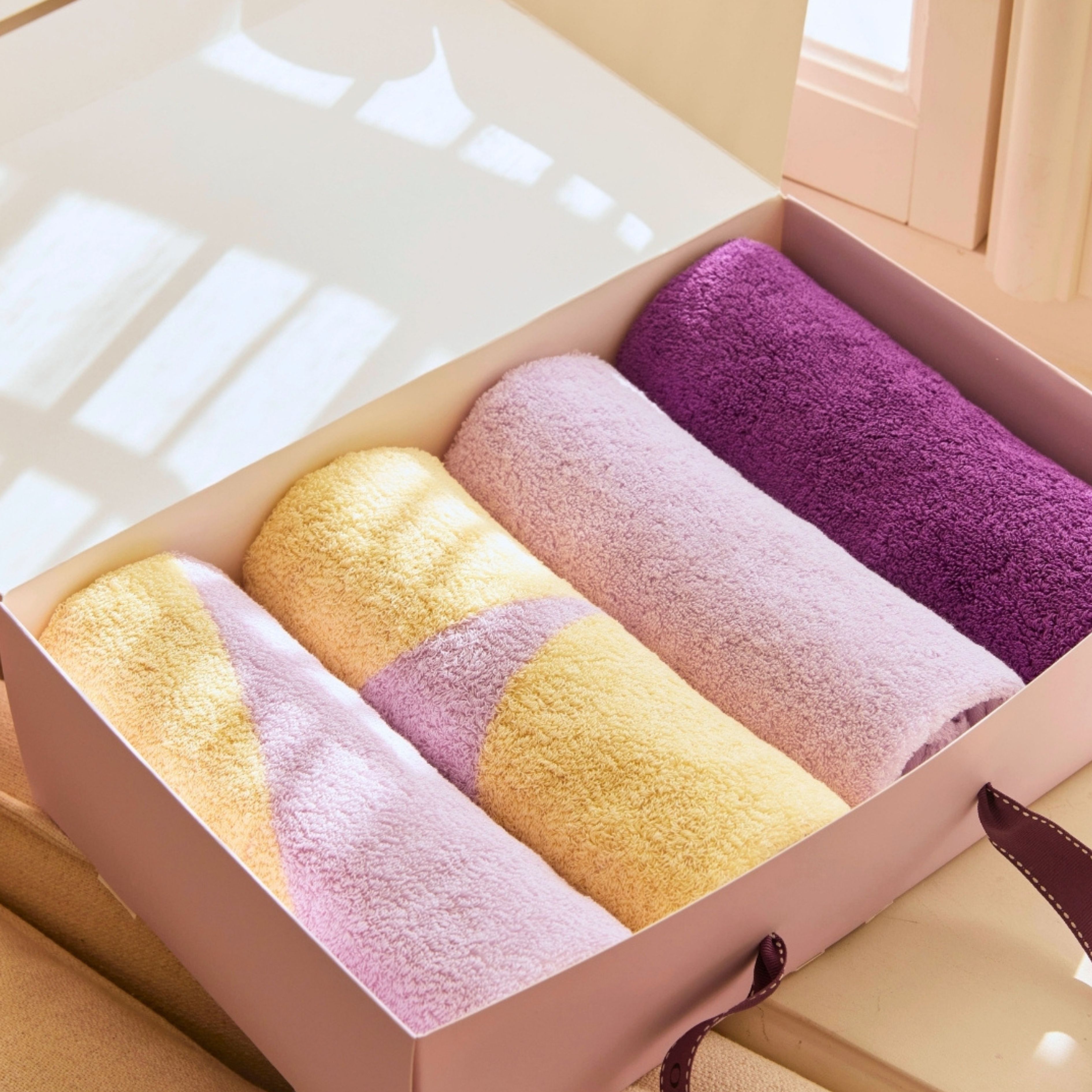 올리 블루벨컬렉션 40수 호텔 수건 선물패키지 4P (4 colors) 프리미엄 수건 40수수건 호텔 수건 선물용수건 - 메인 이미지
