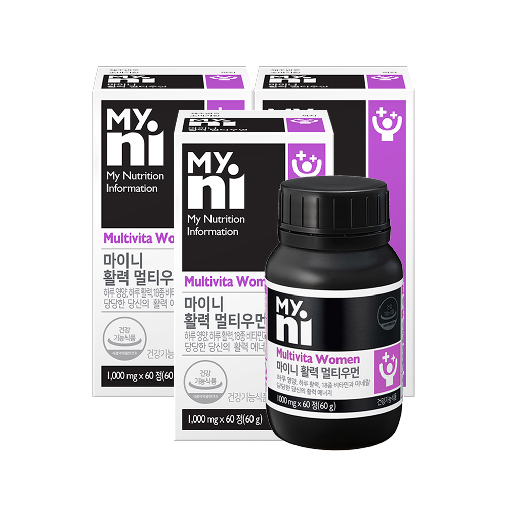 일동생활건강 마이니 활력멀티우먼 60정 3개 - 상품 이미지