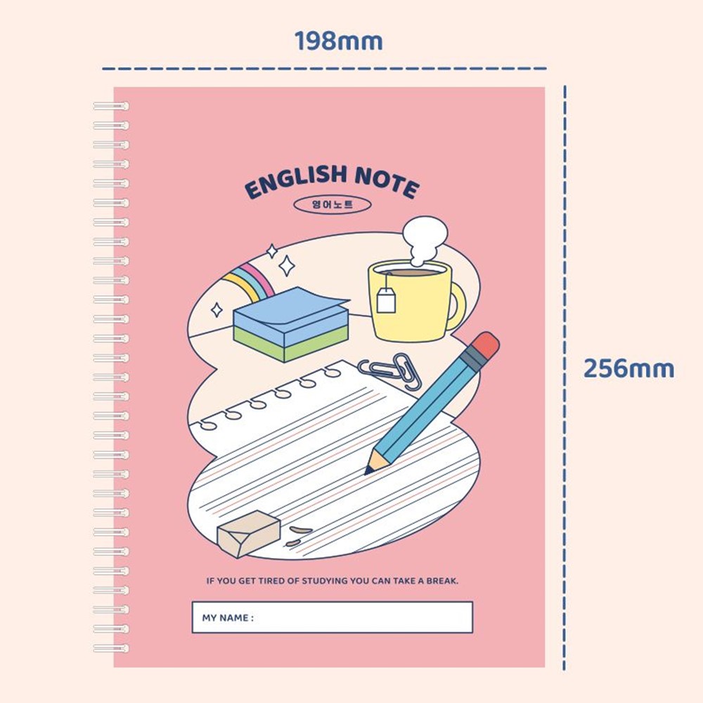초등 영어노트 4줄 좁은칸 스프링 신학기노트 고학년 초등공책 3권세트 - 상세 이미지 5