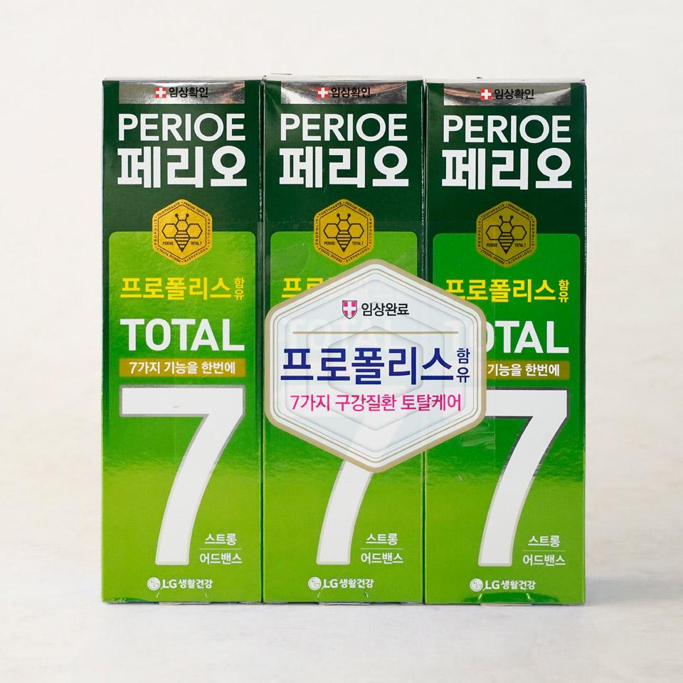 메가마트 LG 페리오 토탈7 스트롱 치약 120gx3개 - 메인 이미지