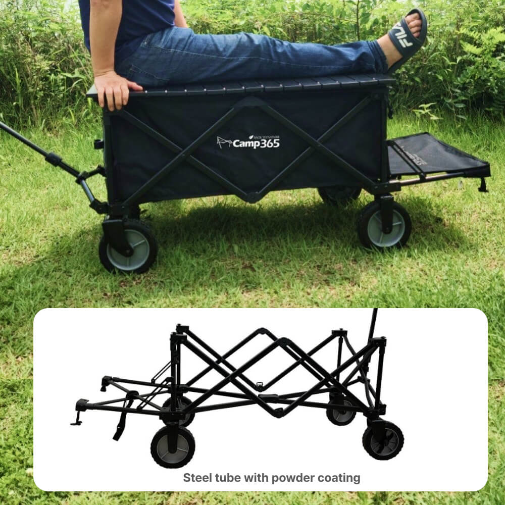 캠프365 파파웨건 스포츠 블랙 테이크아웃 내하중 120kg 접이식 뒷문개방