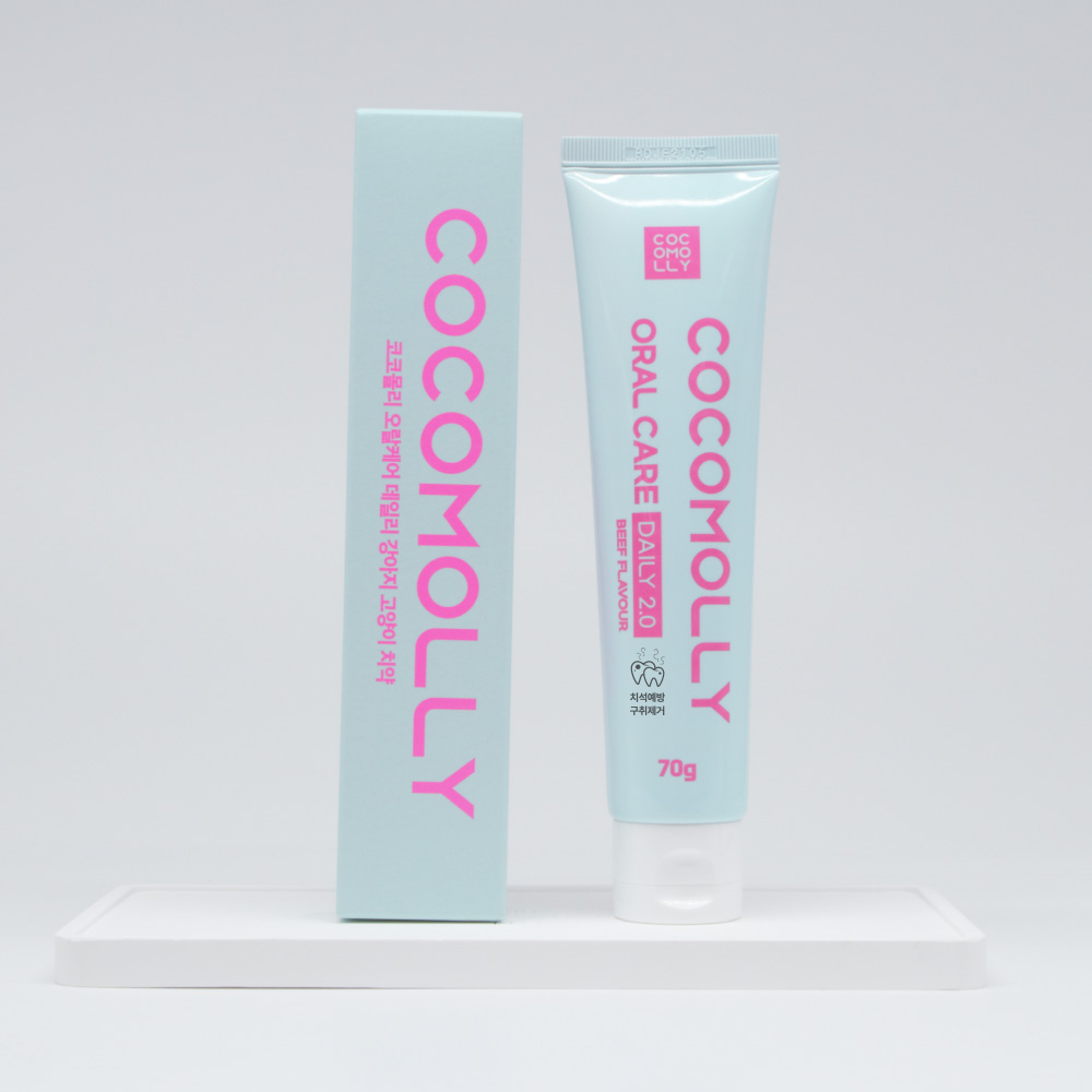 코코몰리 오랄케어 구내염 플라그 치석제거 입냄새제거 락토페린 강아지치약 70g - 상품 이미지