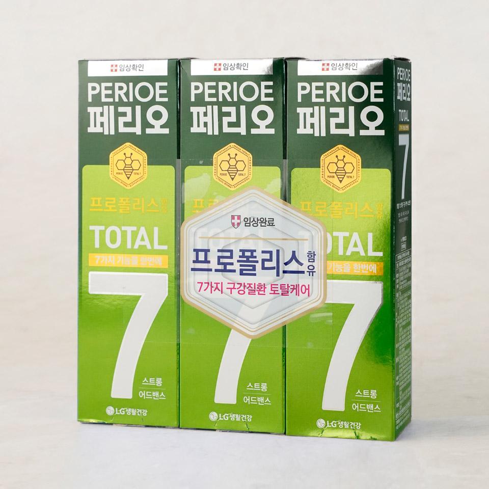 메가마트 LG 페리오 토탈7 스트롱 치약 120gx3개 - 상세 이미지 2