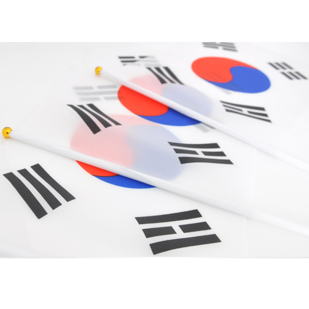시위깃발 소형 태극기 손태극기 미니 집회 응원 깃발 10개 - 상세 이미지 2