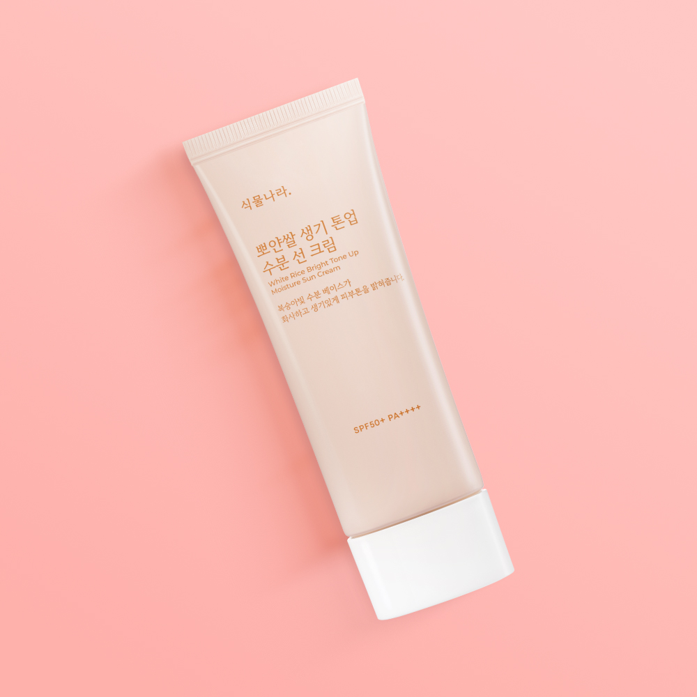 식물나라 뽀얀쌀 톤업 수분 선크림 100mL x 2개, SPF50+ PA++++