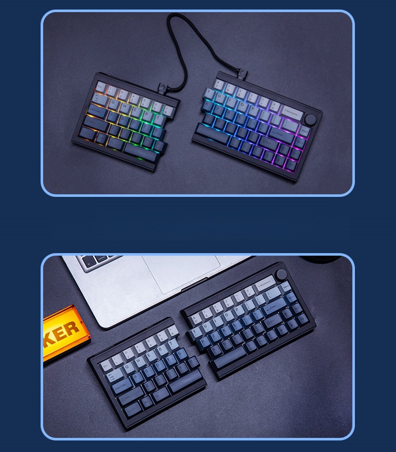 에포메이커 EPOMAKER Split65 분할 커스텀 기계식 키보드 RGB QMK VIA - 상세 이미지 2