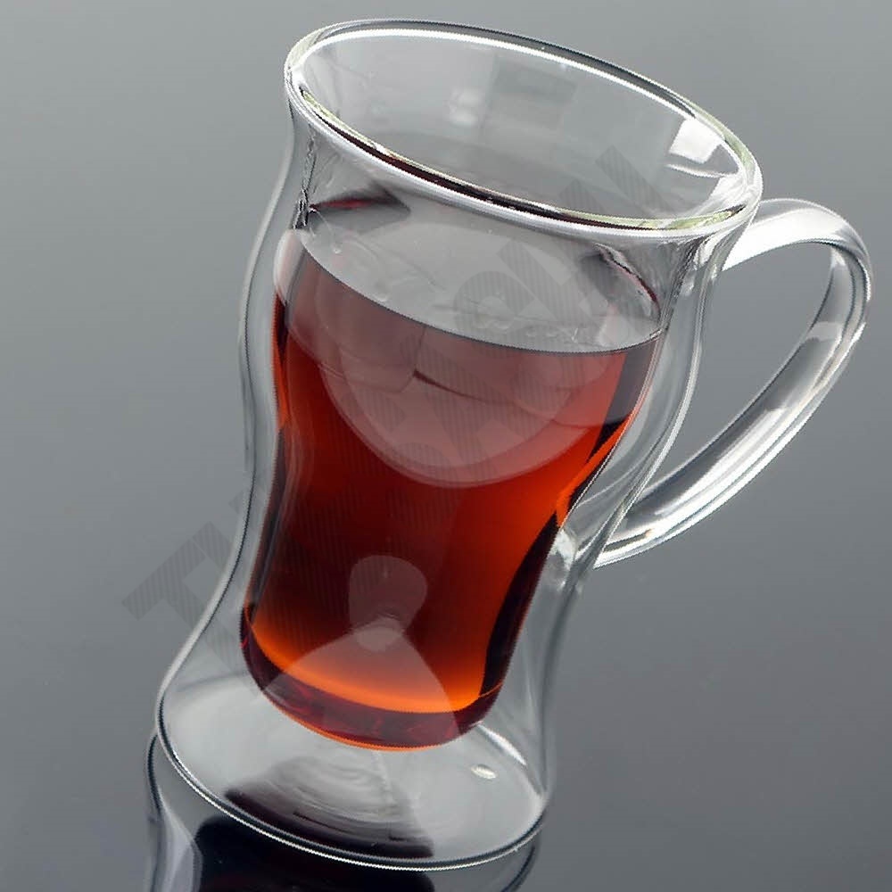 깔끔한내열유리컵 내열유리물잔 이중 250ml : 감사슈