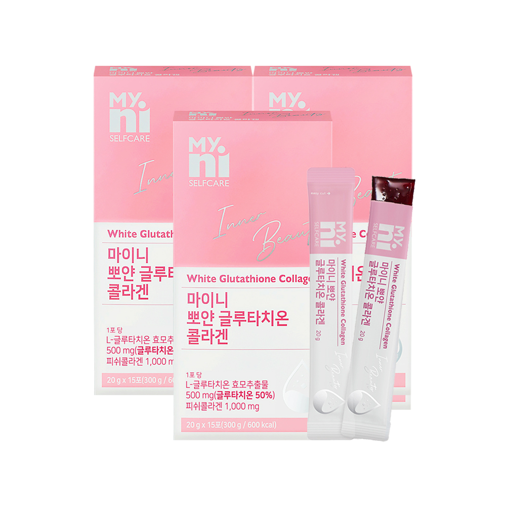 일동생활건강 마이니 뽀얀 글루타치온 콜라겐 15포 3개 - 상품 이미지