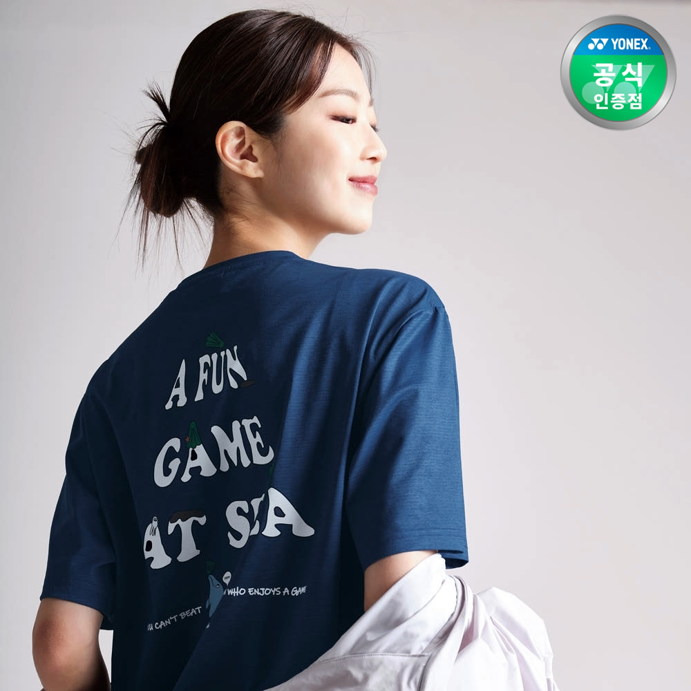 요넥스 241TS053U 배드민턴 반팔 티셔츠 공용 오버핏 운동복 - 메인 이미지