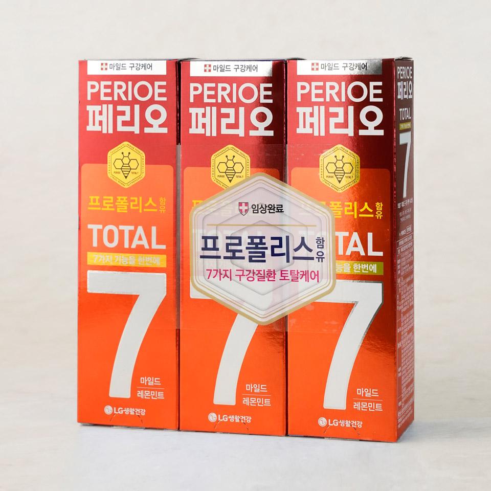 메가마트 LG 페리오 토탈7 마일드 치약 120gx3개 - 상세 이미지 2