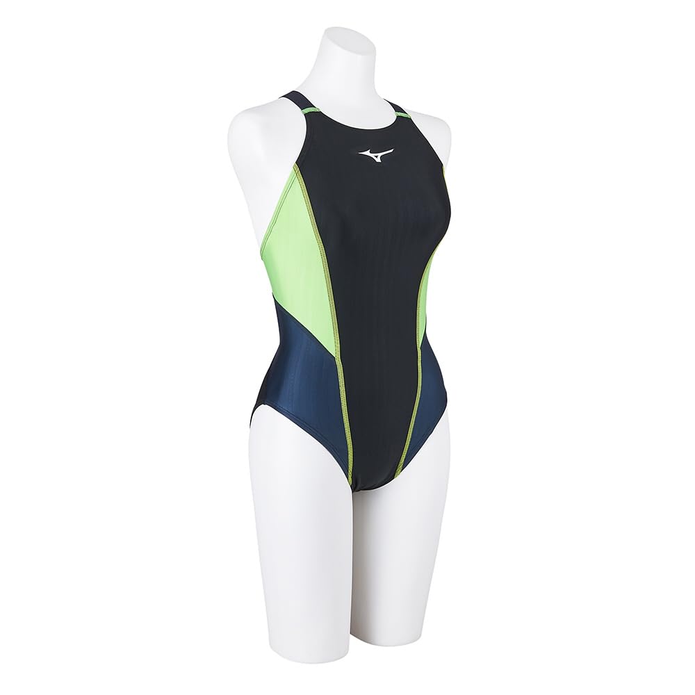 미즈노 MIZUNO 스트림에이스 미디엄컷 수영복 N2MAB220-93 라임 - 상세 이미지 4