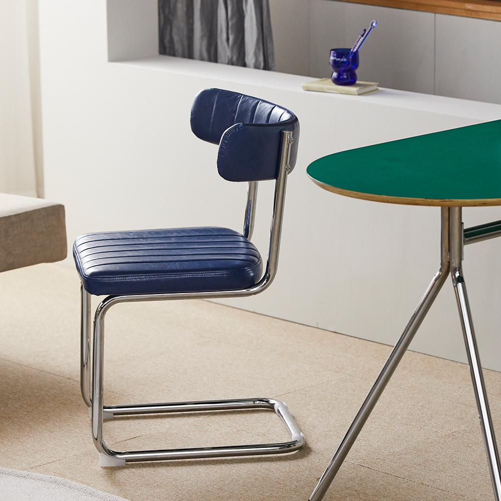 16피스 PSC 카페 업소용 미드센츄리 세스카 식탁 의자 퀼팅 철제 라운지 커피숍