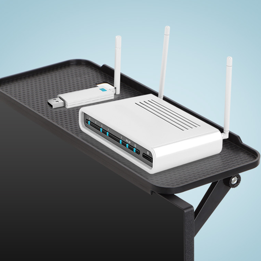 컴퓨터모니터위선반 받침 TV모니터위선반 공유기 셋탑박스 달력거치