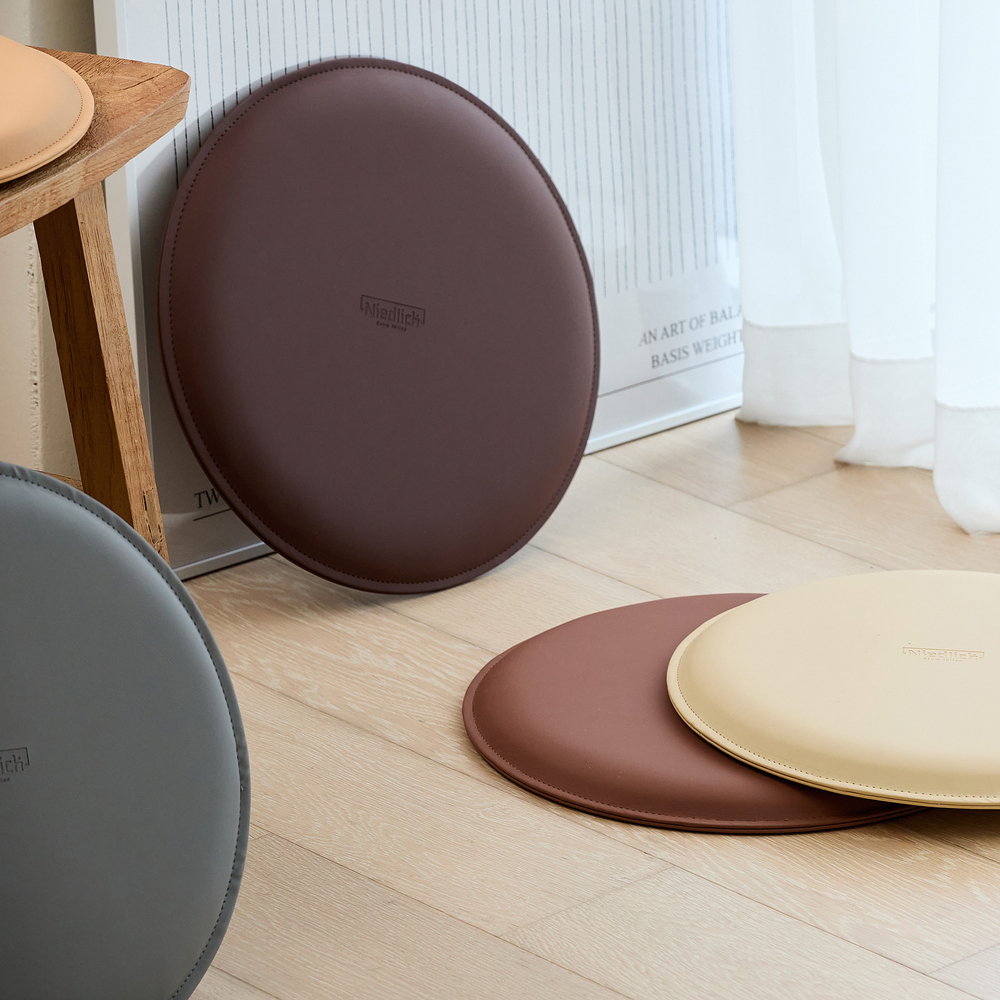 니뜰리히 의자방석 가죽 식탁 벤치 원형 두꺼운 35cm
