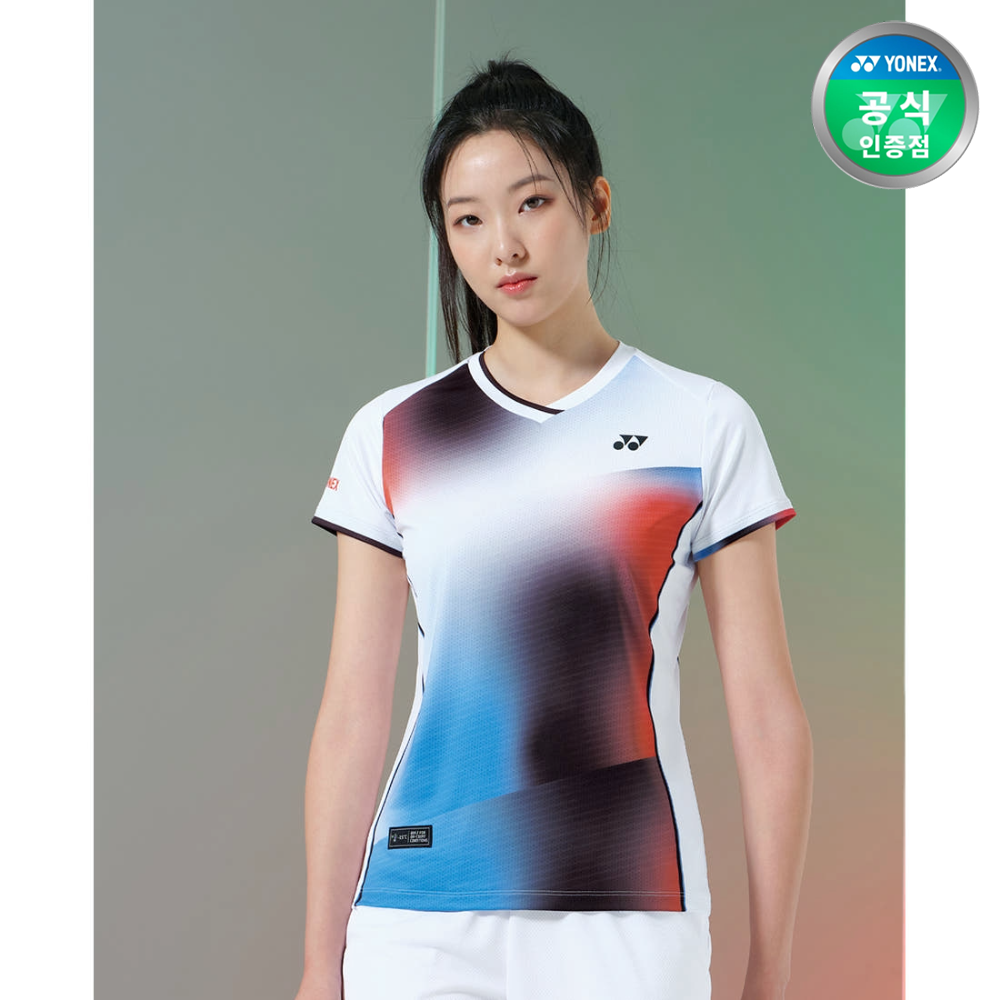 요넥스 243TS010F 배드민턴 반팔 티셔츠 여성 운동복 2024FW - 상품 이미지