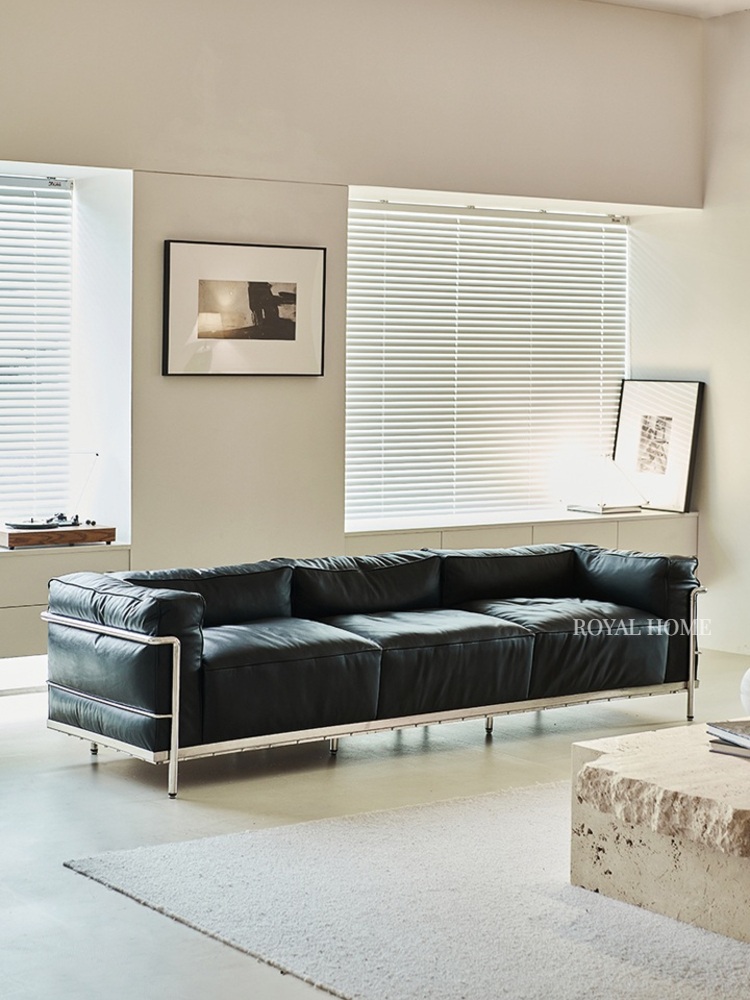 르코르뷔지에 LC3 소파 3인용 덕페더 거실쇼파 PU가죽 르꼬르뷔지에 - 상품 이미지