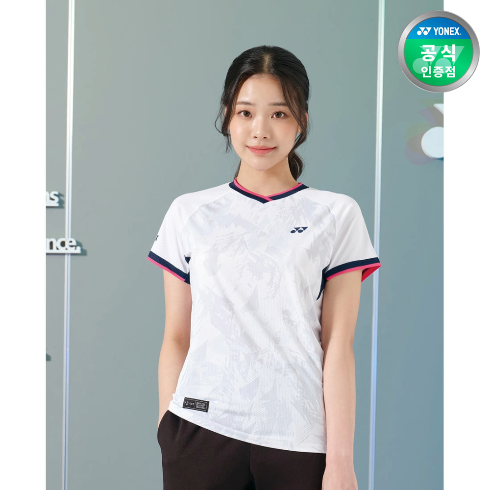 요넥스 243TS016F 배드민턴 반팔 티셔츠 여성 운동복 2024FW - 메인 이미지
