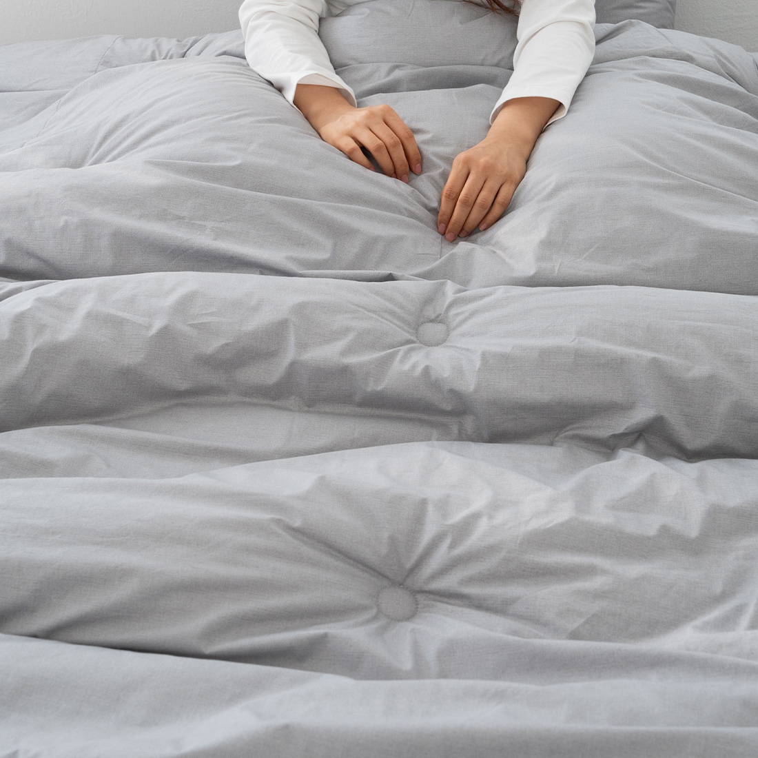 [그래이불] 고밀도 수피마 코튼 100수 부드러운 호텔식 알러지케어 차렵이불(옥수수솜) Q