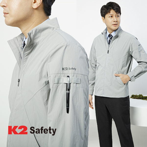 K2 세이프티 작업복 상의 춘추작업복 바람막이 자켓 근무복 2106 - 상세 이미지 3