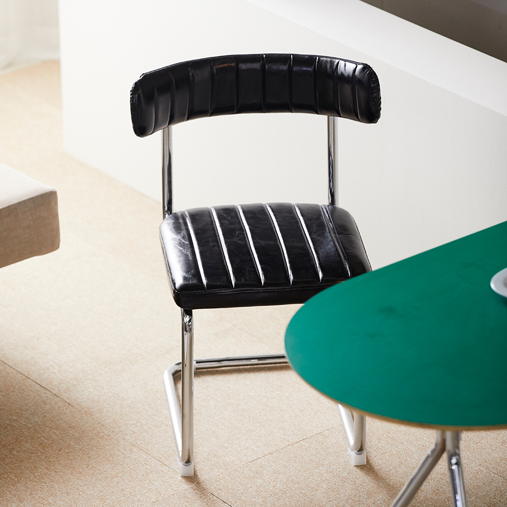 16피스 PSC 카페 업소용 미드센츄리 세스카 식탁 의자 퀼팅 철제 라운지 커피숍