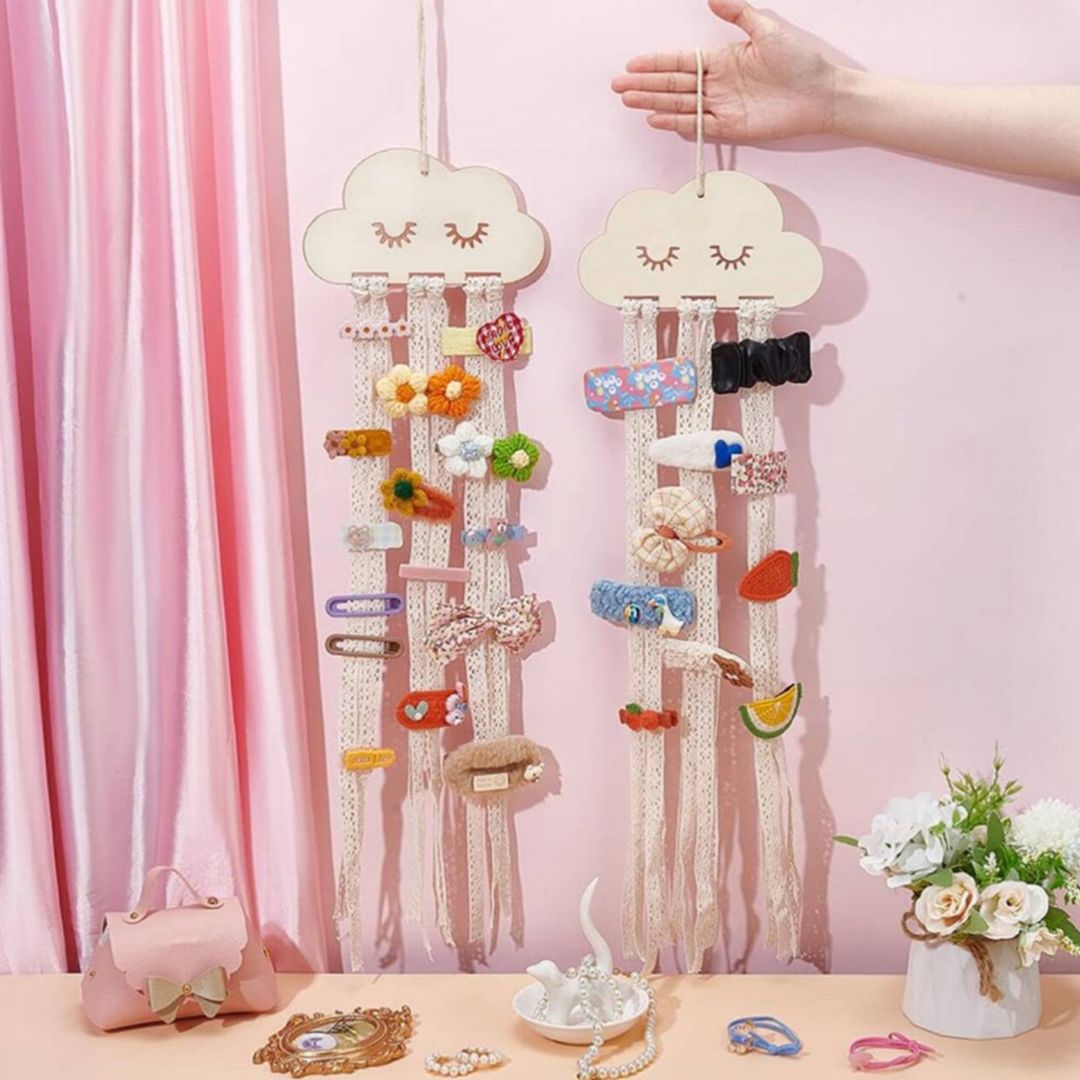 아기 머리핀 정리대 헤어핀 정리함 머리띠 머리끈 삔 보관 홀더 아기방 소품 - 상세 이미지 2