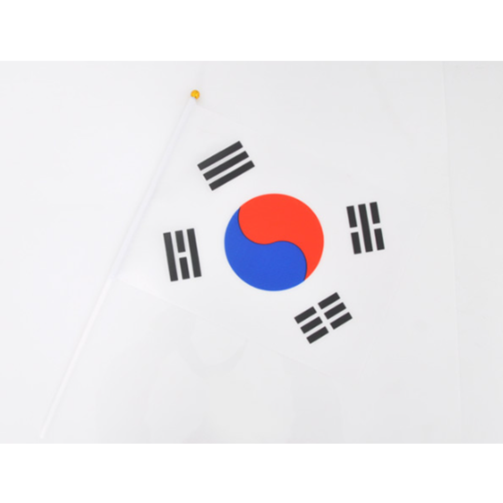 시위깃발 소형 태극기 손태극기 미니 집회 응원 깃발 10개 - 상세 이미지 4