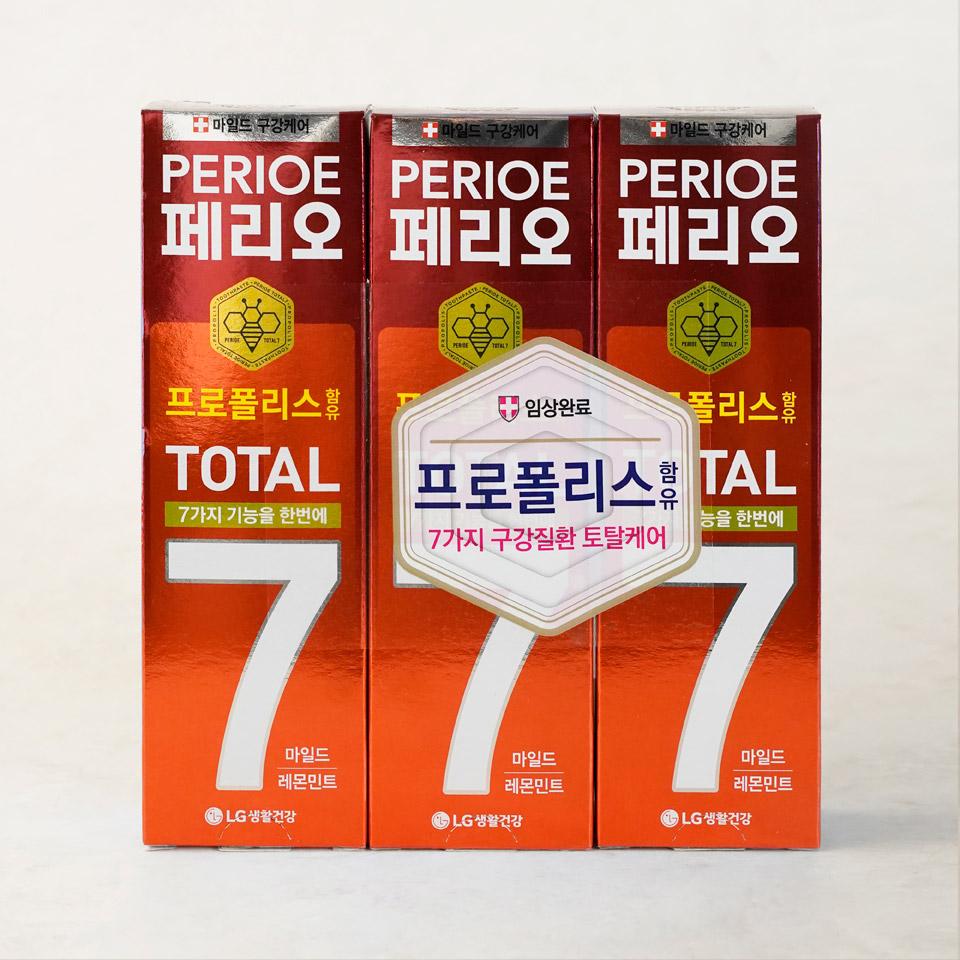 메가마트 LG 페리오 토탈7 마일드 치약 120gx3개 - 메인 이미지