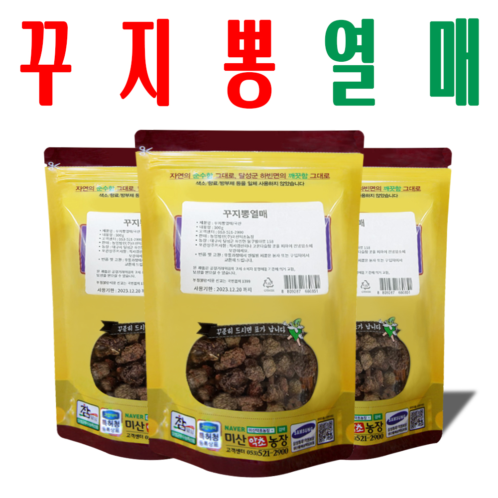 꾸지뽕열매/ 말린 꾸지뽕/ 지하 170m 청정수 깨끗한 재배 건꾸지뽕/ 2+1이벤트/ 3봉 - 메인 이미지