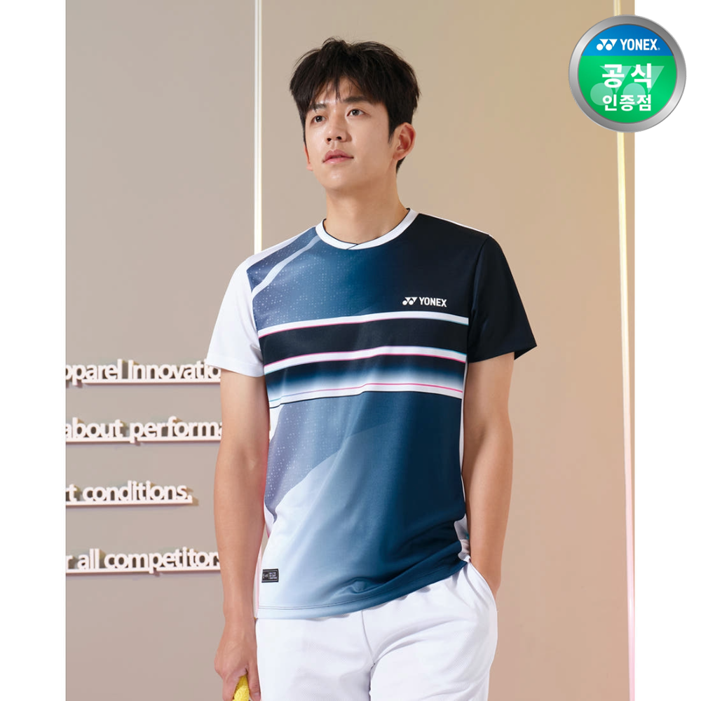 요넥스 243TS025M 배드민턴 반팔 티셔츠 남성 운동복 2024FW - 메인 이미지