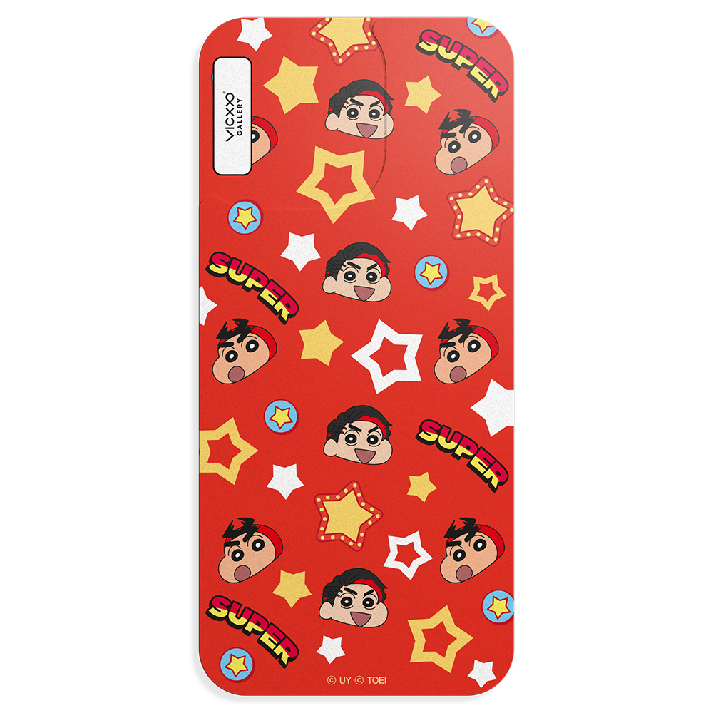 짱구X파워 스테그비틀레드와짱구 띠부띠부스킨 갤럭시/아이폰 케이스 부착용스킨