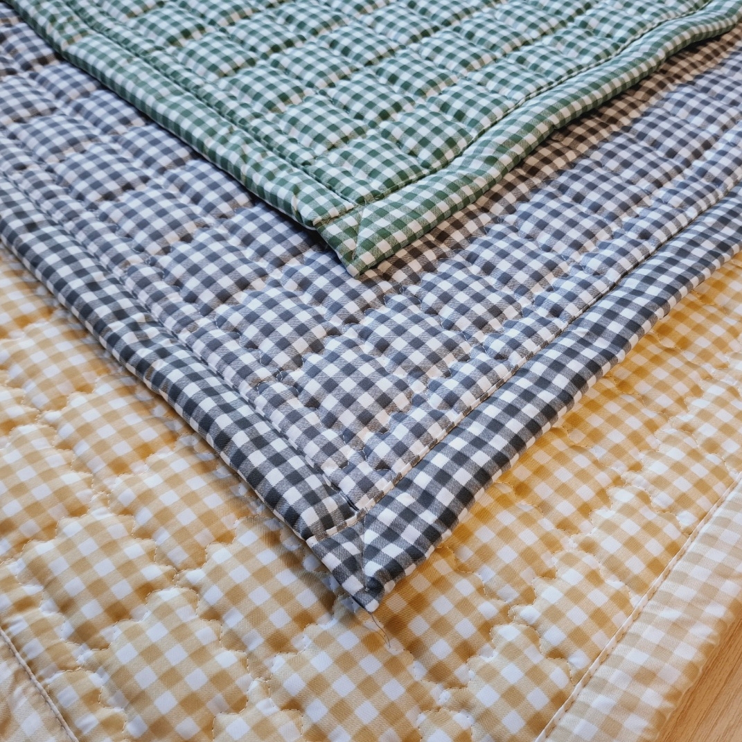 마이컬렉션 면 카페트 국산 거실 패드 바닥 누빔 러그 리얼체크 200x110